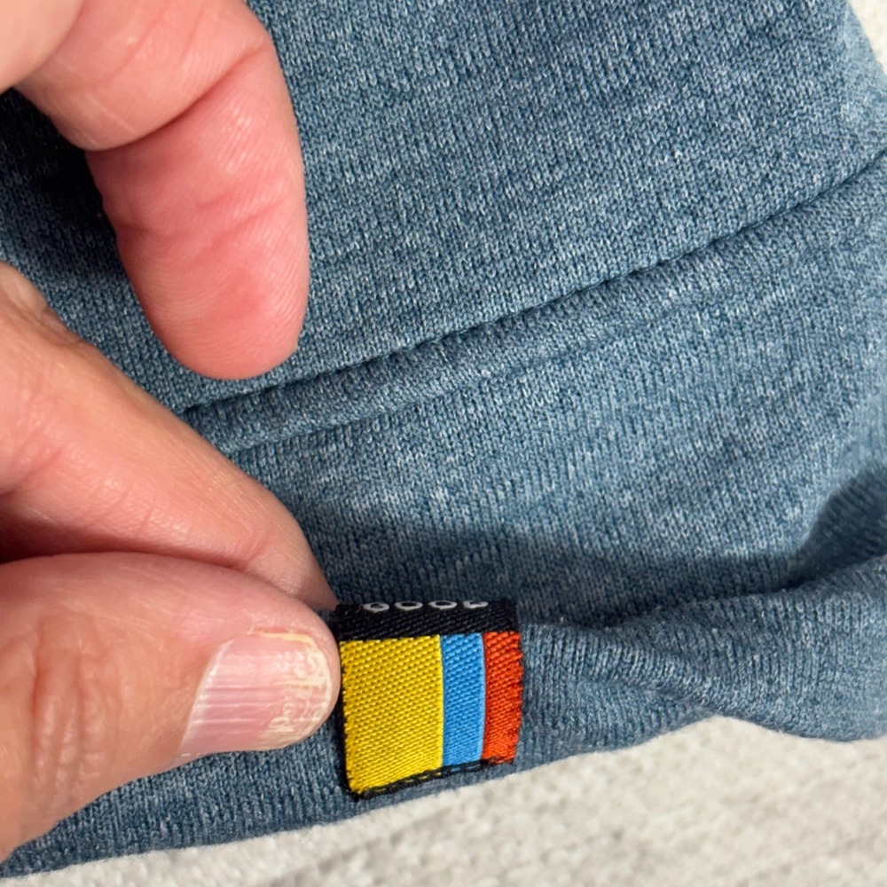 Cotopaxi Toliman Full Zip Hoodie Womens Medium Blue Wool Polartec Grid Fleece - Picture 9 of 10
